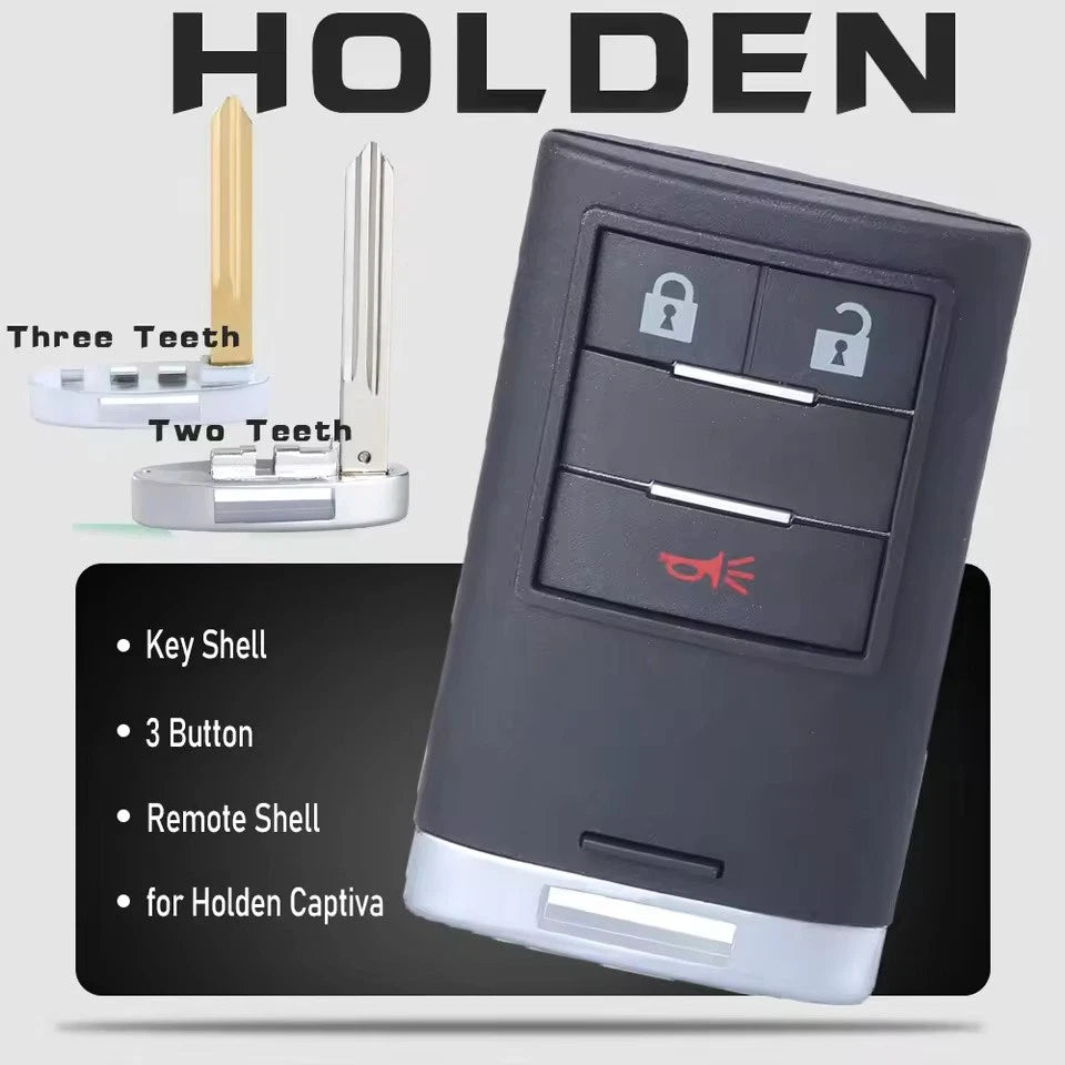 Remote Fob Key 3 Button 3 Teeth for Holden Captiva CG7 2014 2015 2016 2017 2018