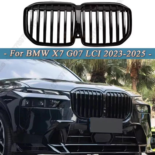 Front Grille Upgrade ABS Sport Single Line Mesh Radiator for BMW X7 G07 LCI