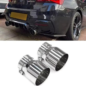 2pcs/lot Exhaust Tip For BMW 60mm Inlet 95mm Outlet F 20 21 22 23 30 31