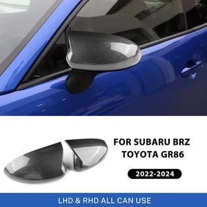 Rearview Mirror Cover Black Carbon for Toyota GR86 Subaru BRZ 2021 - 2025