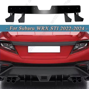 Rear Bumper Lip Spoiler Splitter Diffuser Kit Black for Subaru WRX STI 22 - 24