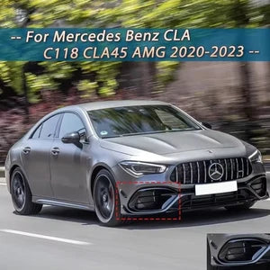 Front Bumper Side Splitter Fog Lamp Grille Kit for Mercedes-Benz CLA C118 CLA45