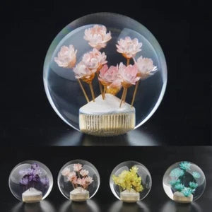 Acrylic Flower Clear Ball Manual Gear Knob Shift Universal Fitment M12 M10 M8