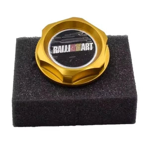 Ralliart Aluminum Engine Oil Filler Cap Custom Racing Buckle Gold Silver Blue