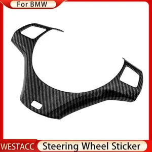 BMW Steering Wheel Trim Cover for E90 E92 E93 Carbon Fiber Panel Sticker 2005–12