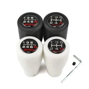 Spoon 5 & 6 Speed White Black Gear Shift Knob Replacement for Honda M10x1.5