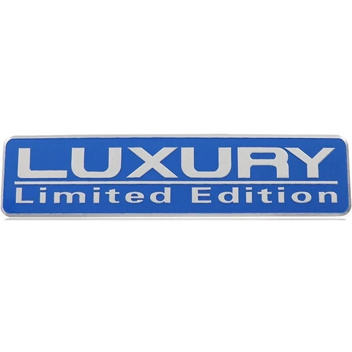 Luxury Limited Edition Silver Blue Black Red Emblem Badge Metal Adhesive Back