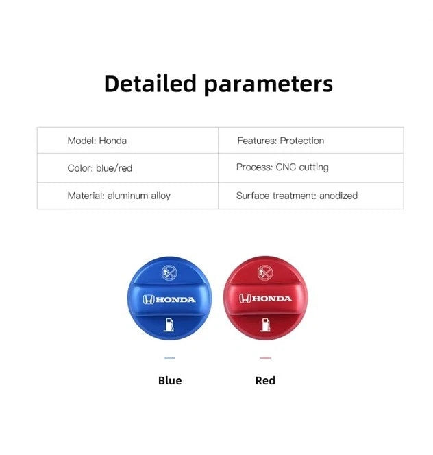 Blue Oil Fuel Cap Cap Cover for Honda Civic Fit Jazz Accord CRV Odyssey HRV City