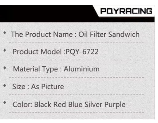 Oil Filter Cooler Sandwich Plate Adapter M20*1.5 & 3/4-16 Universal Oil Adapter