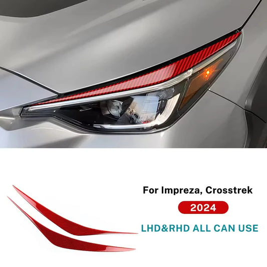 Real Soft Carbon Fiber Eyelids Trim for Subaru Crosstrek 2024 Impreza 2024 NEW