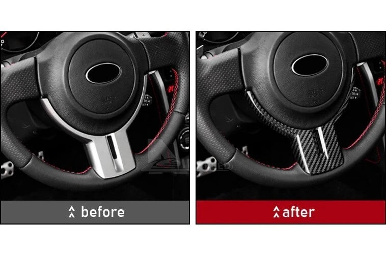 Steering Wheel Trim Cover Genuine Carbon Fibre Toyota GT 86 Subaru BRZ 12 - 21