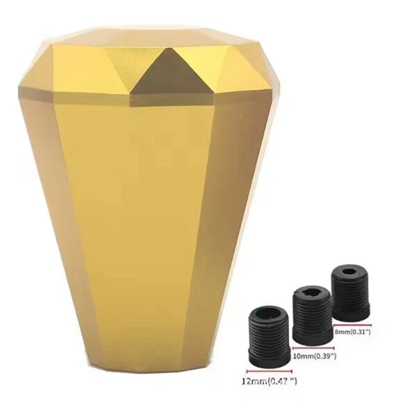 NEW Style Diamond Shape Manual Gear Knob Shift Universal Fitment M12 M10 M8