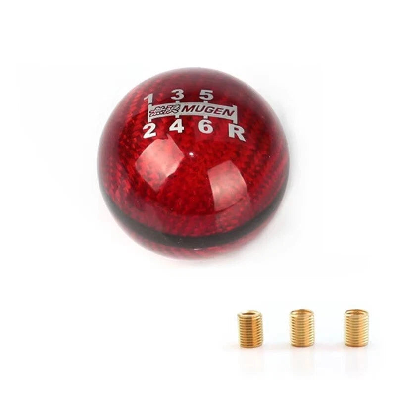 Mugen 5 / 6 Speed Carbon Fibre Red / Black Gear Shift Knob NEW JDM for Honda