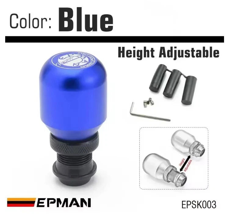Epman Height Adjustable Gear Gear Shift Knob M12 M10 M8 Universal Fitment