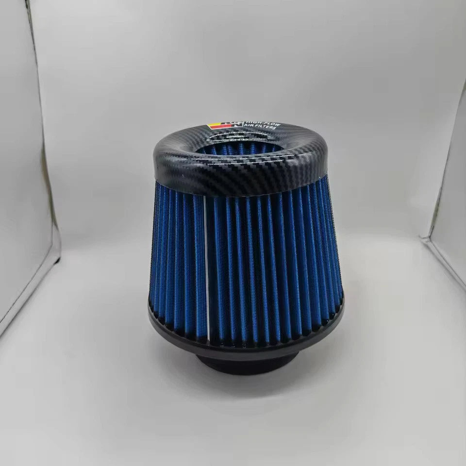 High Flow Air Intake Filter Mushroom 3 Inch 76mm Head Car Performance Carbon