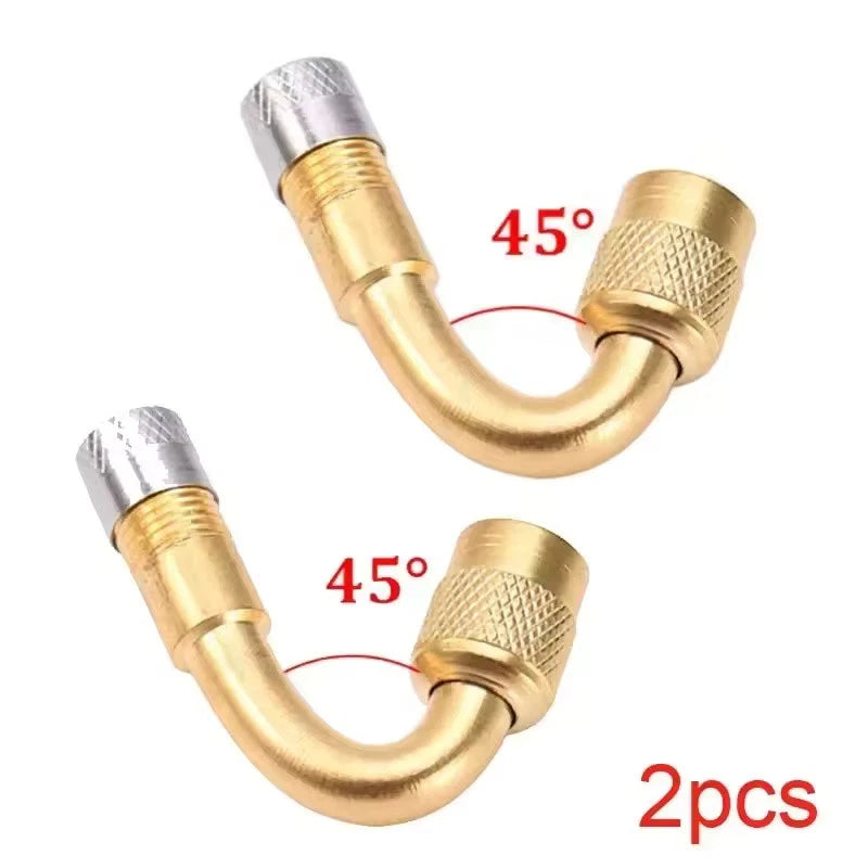 Universal 45° 90° 135° Angle Valve Extension Adapter Bent Air Tyre Valve Connect