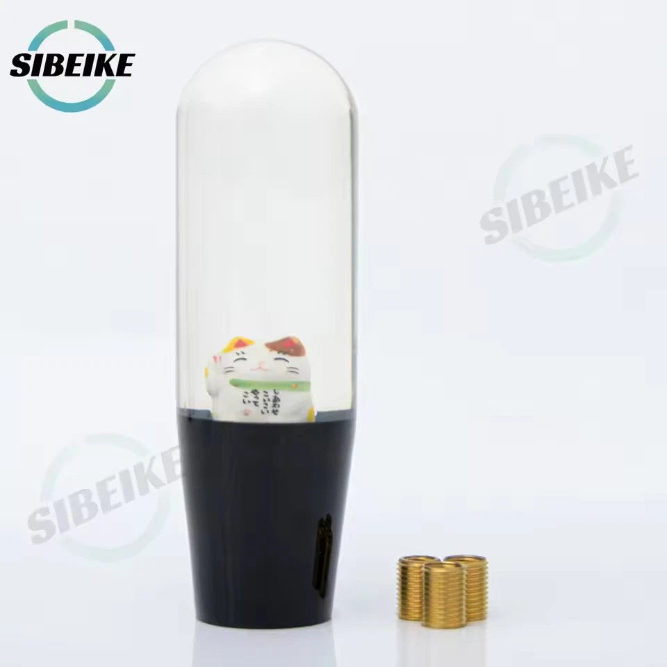 JDM Lucky Cat Acrylic Gear Shift Knob M12x1.25 M10x1.5 M10x1.25 M8x1.25