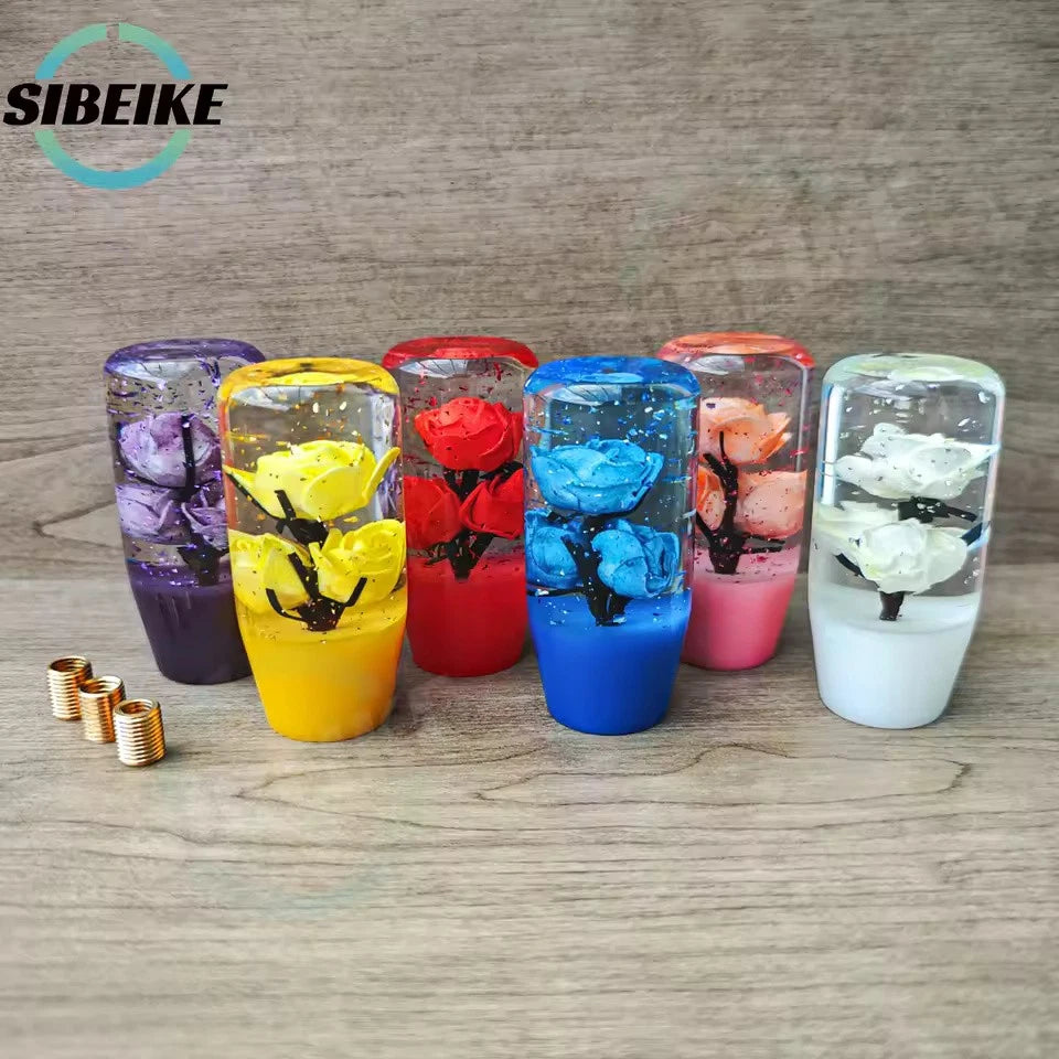 JDM Glitter Flower Shift Gear Knob 10CM M12x1.25 M10x1.5 M10x1.25 M8x1.25