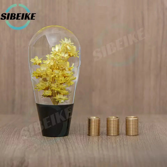 JDM Bright Flower Acrylic Gear Shift Knob 10CM M12x1.25 M10x1.5 M10x1.25 M8x1.25