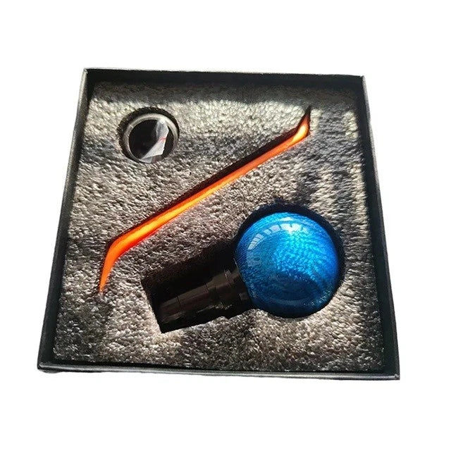 Carbon Fibre Gear Knob with Extension Shaft Black Blue Red Universal Fitment NEW