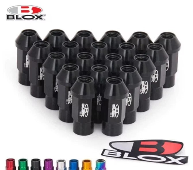 20Pcs Blox Forged Aluminium Extended Open Racing Lock Lug Nuts M12x1.25 M12x1.5