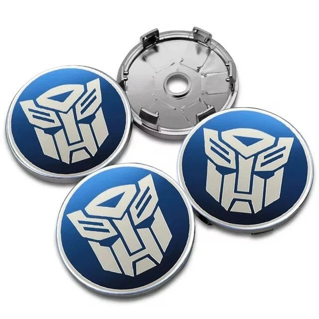 4 Pcs Transformers Wheel Centre Cap Replacement 60mm Face 55 Clip NEW Free Post