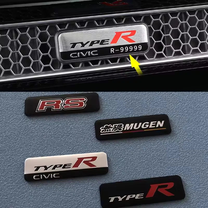 Aluminium Emblem Sticker Mugen RS Civic Type R for Accord Jazz CRV Ody ...