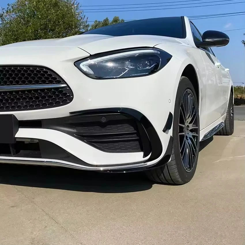 Front Bumper Lip Spoiler Splitter Vent Trim for Mercedes-Benz C-Class W206 AMG