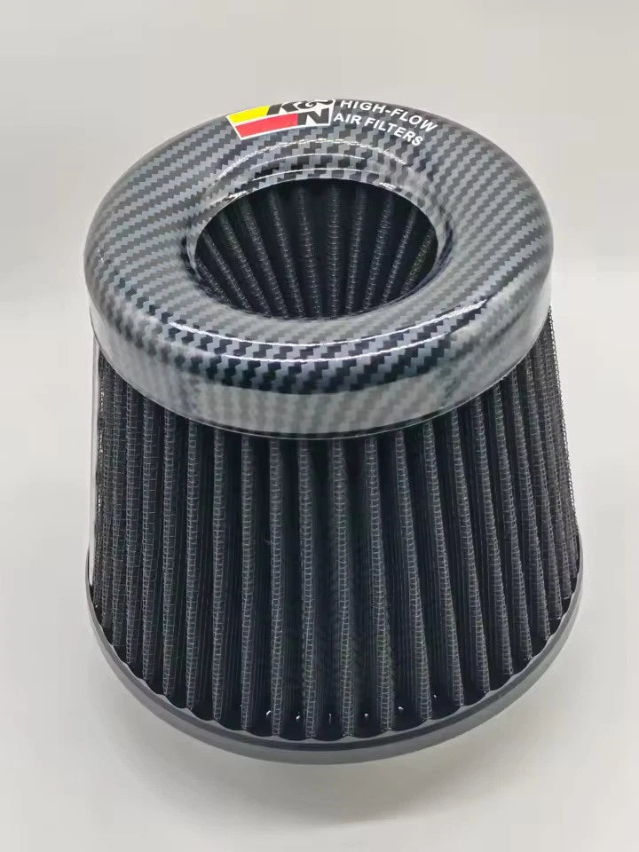 High Flow Air Intake Filter Mushroom 3 Inch 76mm Head Car Performance Carbon