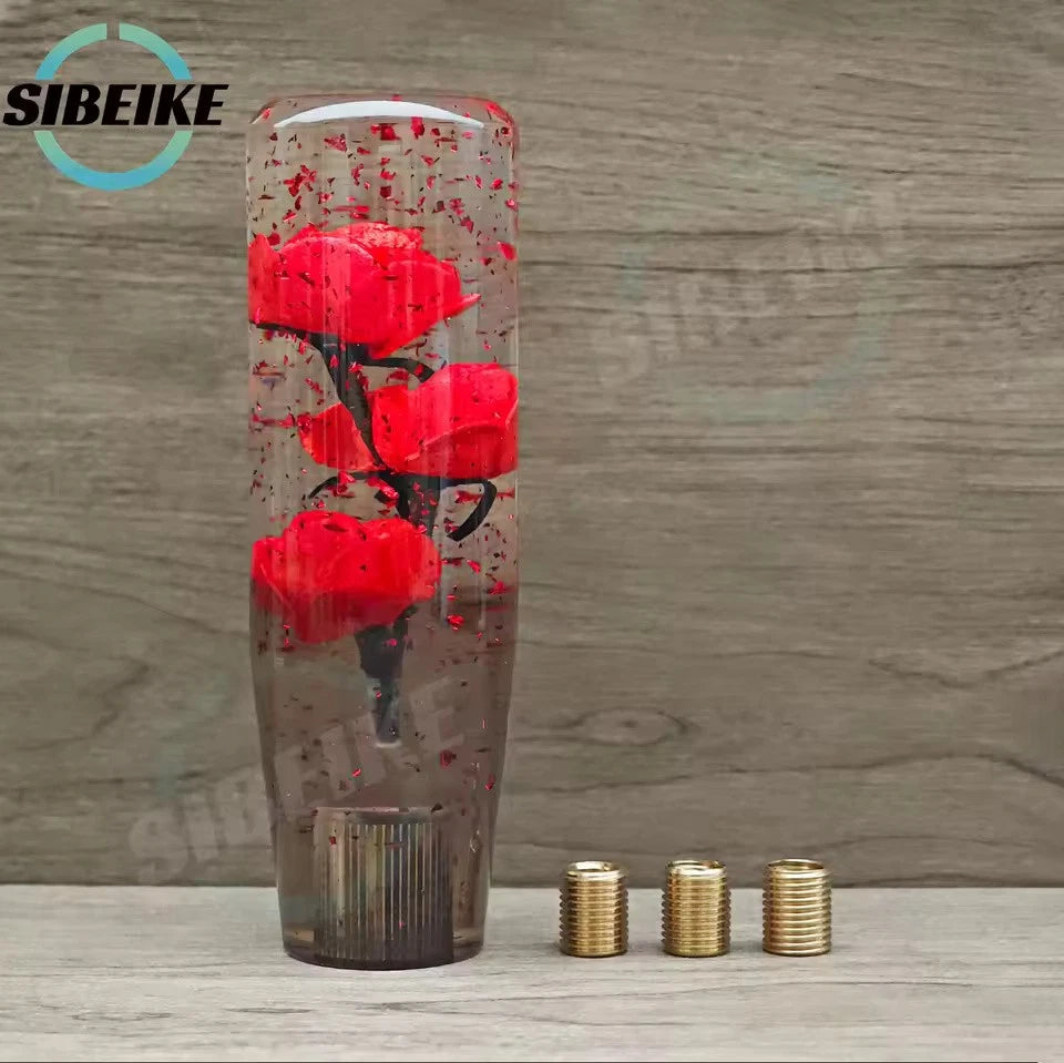 JDM 15CM Rose Acrylic Gear Shift Knob M12x1.25 M10x1.5 M10x1.25 M8x1.25