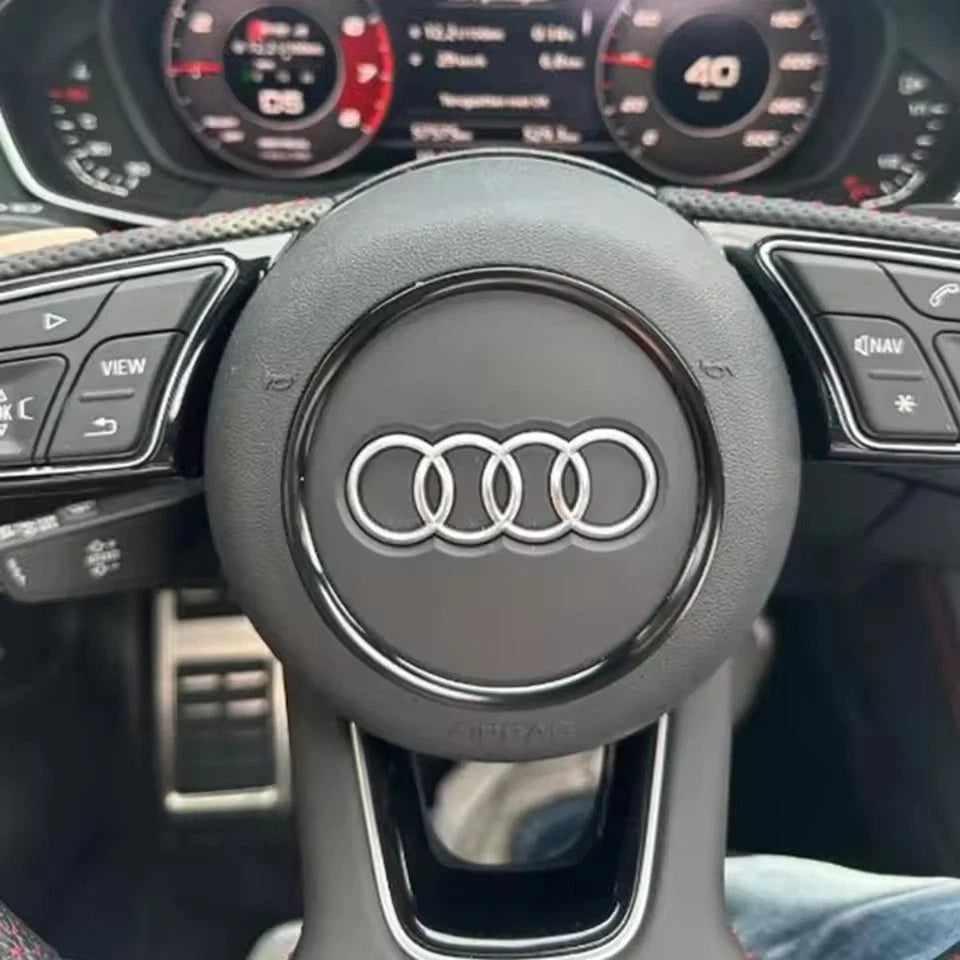 Car Steering Wheel Trim Cover Sticker for Audi A1 A3 A4 A5 A6 A7 A8 Q3 Q5 Q7 RS