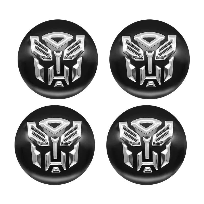 4PCS Transformers Autobots Decepticon Wheel Center Cap Hub Covers 56mm & 60mm