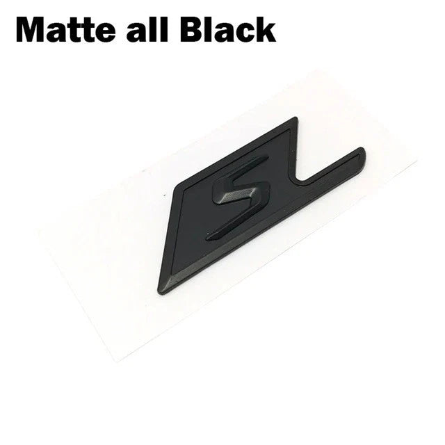 NEW S Badge Black Red Silver Gloss Matte for Mercedes AMG E63 C63 C63 E53 GLA45