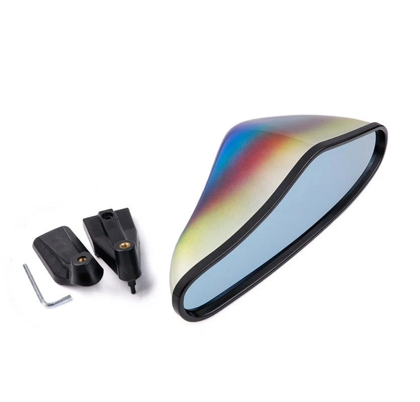 JDM Interior Rear View Mirror ABS Burnt Blue Print Universal Fitment NEW