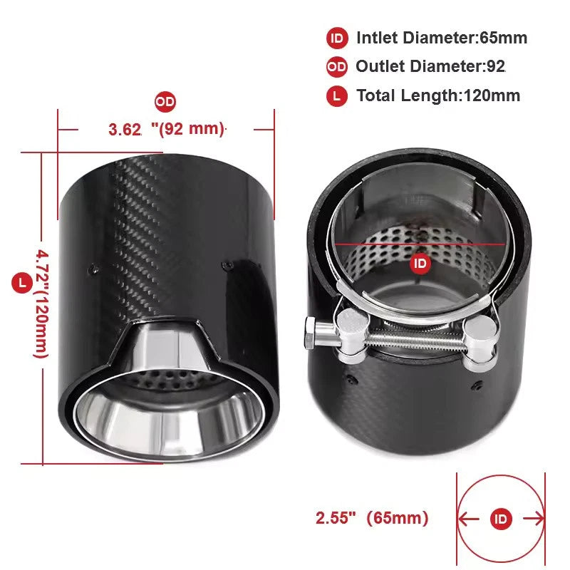 Carbon Titanium Burnt Exhaust Tip for BMW 3 Series G20 G21 320D 330i 320i NEW