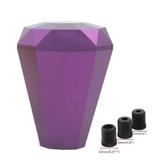 NEW Style Diamond Shape Manual Gear Knob Shift Universal Fitment M12 M10 M8