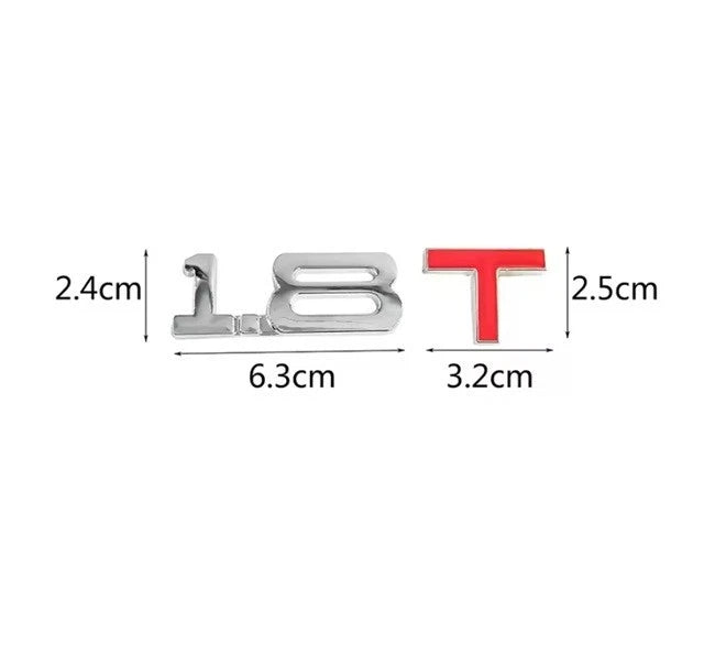 1.6T 1.8T 2.0T 2.2T 2.4T 2.5T 2.8T 3.0T Turbo Badge Emblem Universal NEW