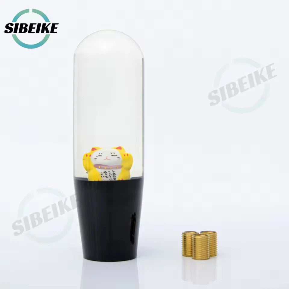 JDM Lucky Cat Acrylic Gear Shift Knob M12x1.25 M10x1.5 M10x1.25 M8x1.25