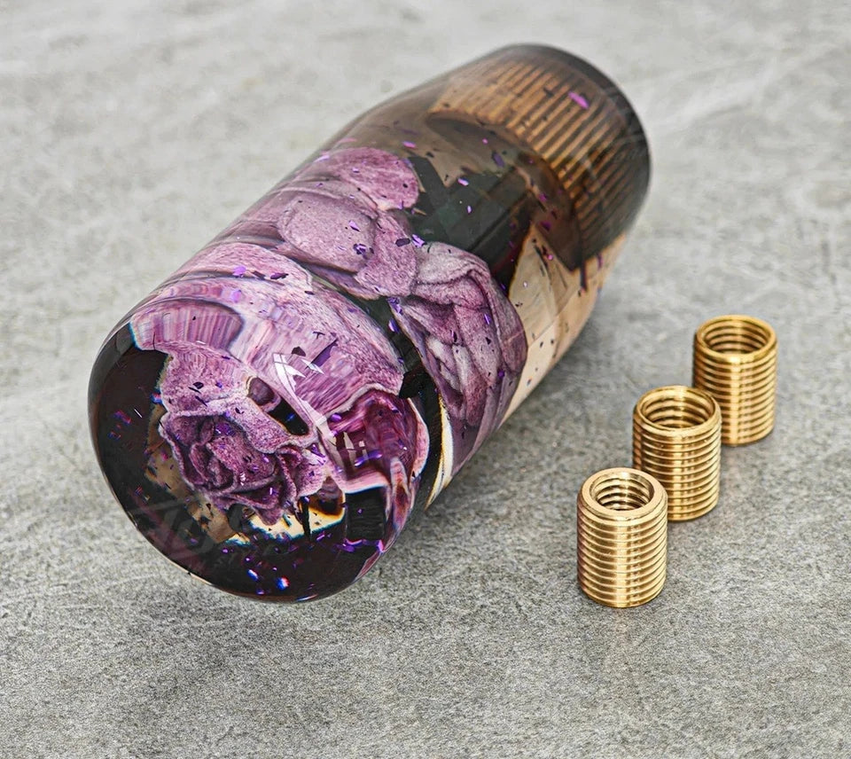 Flower Gear Shift Knob M12x1.25 M10x1.5 Mx1.25 M8x1.25 Orange Purple White Red