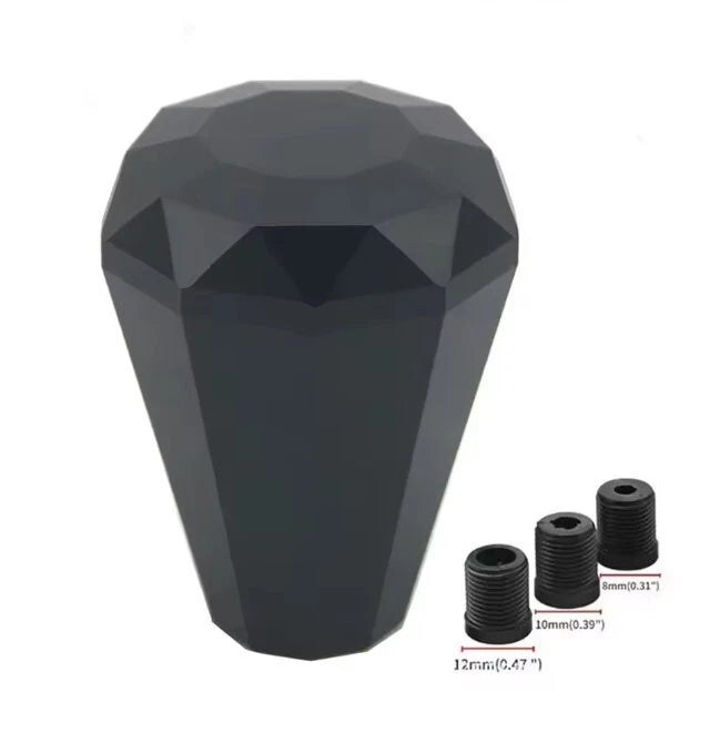 NEW Style Diamond Shape Manual Gear Knob Shift Universal Fitment M12 M10 M8