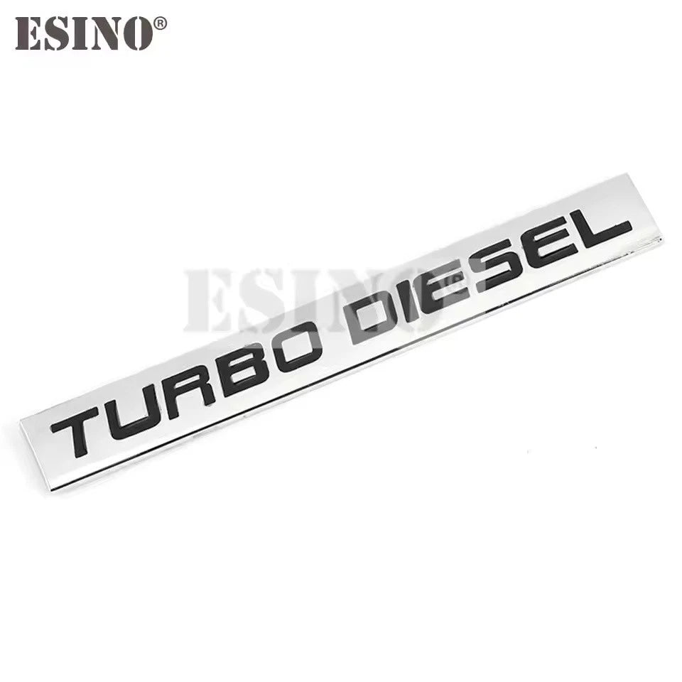 3D Metal Turbo Diesel Emblem Sticker Twin Turbo Supercharged Car Badge Red Black