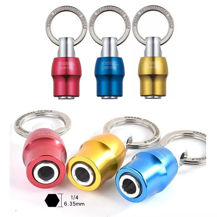 VESSEL QB-10B QB-10Y QB-10R QB-10K3C QB-KBAD Quick Catcher Keychain 1/4 Inch Hex
