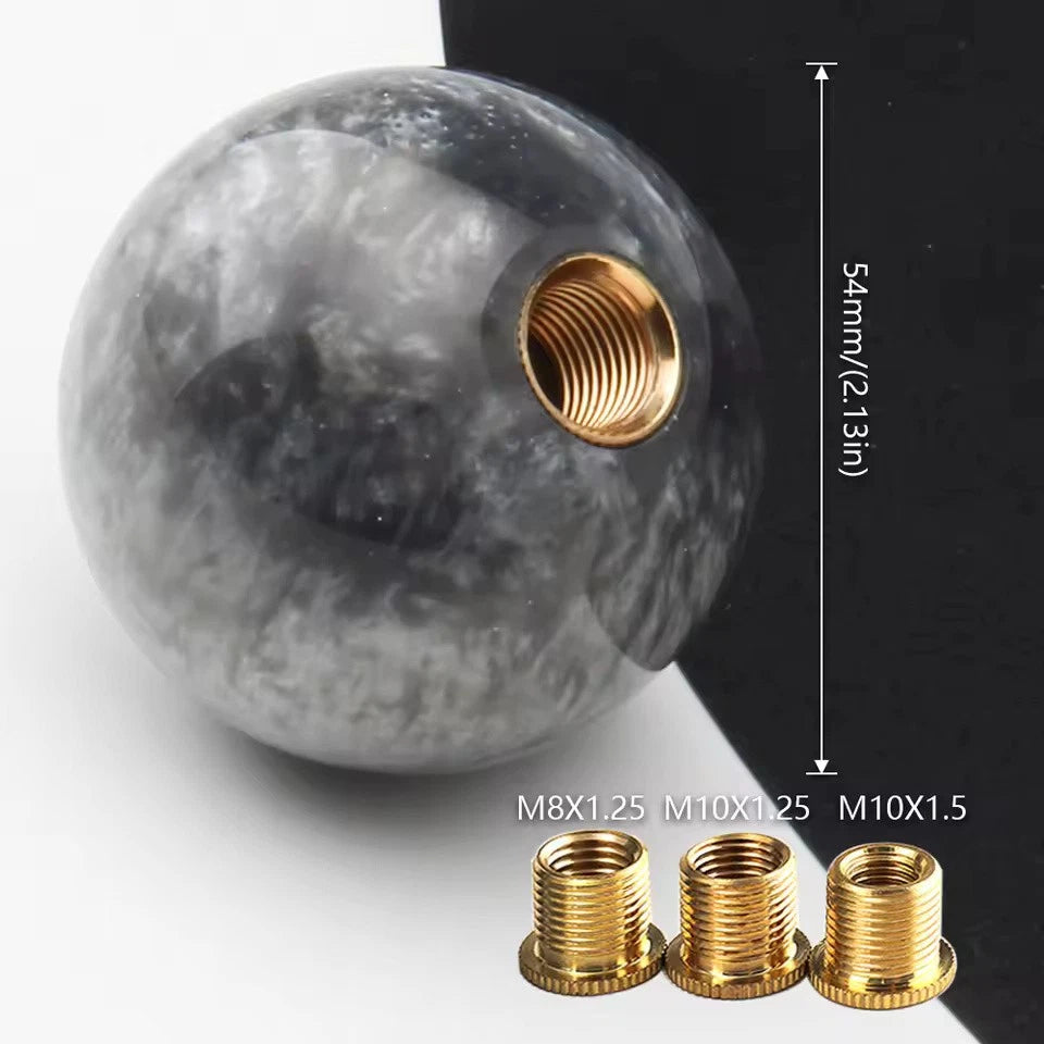 Pearl Gear Shift Knob Smooth Shifter M12x1.25 M10x1.5 M10x1.25 M8x1.25