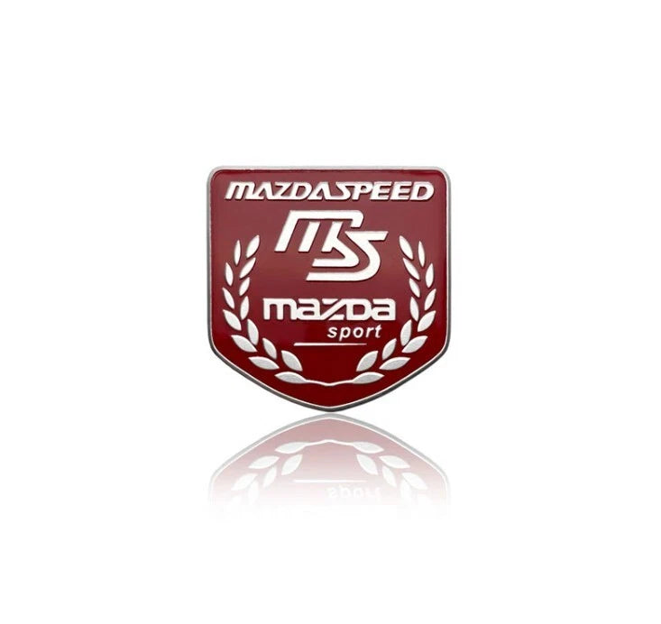 4 x Mazdaspeed Motorsport Aluminium Badge Emblem for Mazda 2 3 RX7 RX8 MX5 MPS