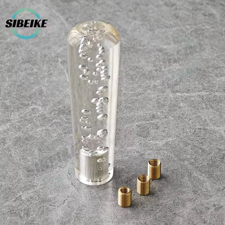 JDM Crystal Bubble Shift Gear Knob 15cm M12x1.25 M10x1.5 M10x1.25 M8x1.25
