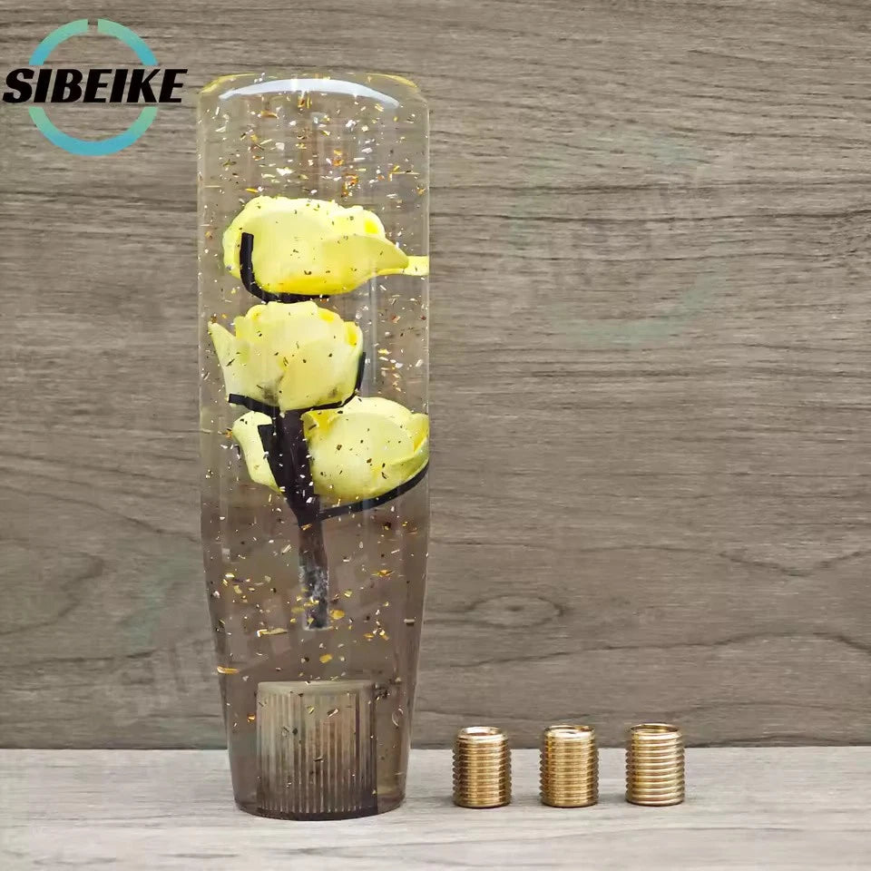 JDM 15CM Rose Acrylic Gear Shift Knob M12x1.25 M10x1.5 M10x1.25 M8x1.25