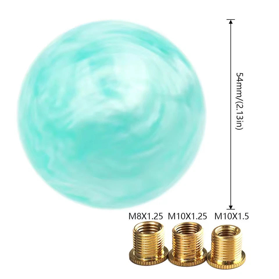 Pearl Gear Shift Knob Smooth Shifter M12x1.25 M10x1.5 M10x1.25 M8x1.25