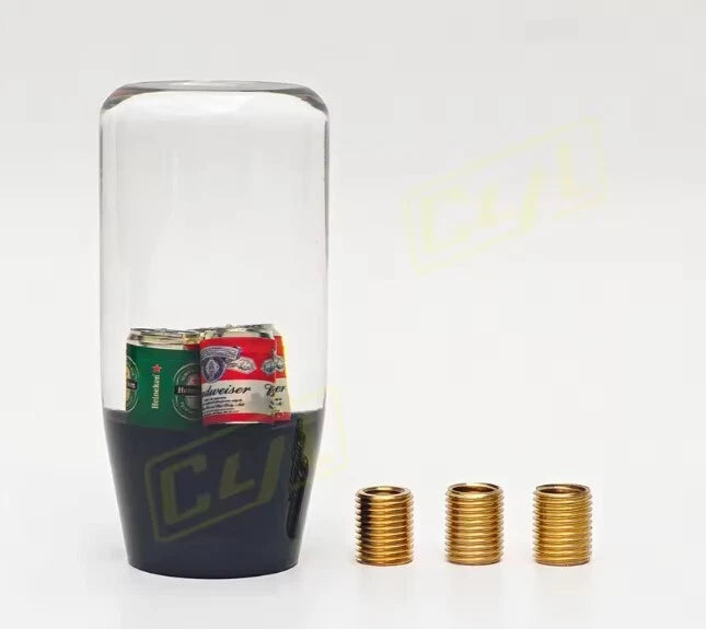 JDM Beer Cans Acrylic Gear Knob M8x1.25, M10x1.25, M10x1.5 Universal Fitment