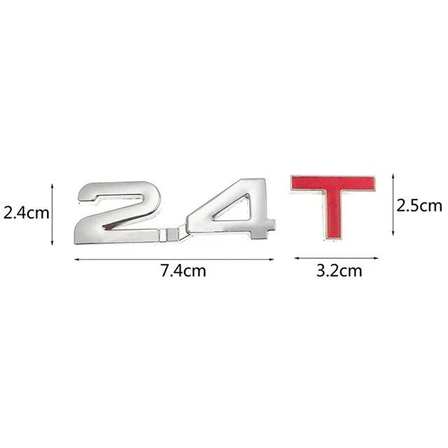 1.6T 1.8T 2.0T 2.2T 2.4T 2.5T 2.8T 3.0T Turbo Badge Emblem Universal NEW