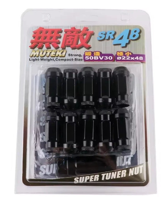 Muteki SR48 Steel Extended Open Racing Lock Lug Nuts M12x1.25 M12x1.5 20Pcs Set